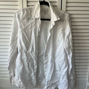 J. Crew Crisp White Collared Shirt